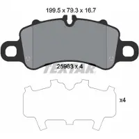 Textar Remblok set, schijfrem 2598301