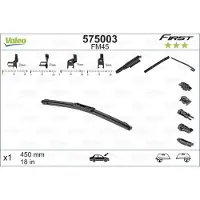 Valeo ruitenwissers 575003, geschikt voor VW Golf IV (hatchback, model 1J1) en VW Touran (modellen 1T1 en 1T2)
