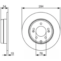 Bosch Remschijf 0 986 479 A45 achter, volledig, 1 Stuk