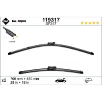 SWF Wisserblad 119317, 700/450mm, Voor, 2 Stuk