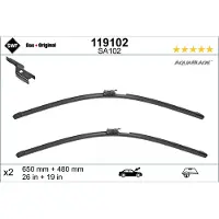 SWF Wisserblad AquaBlade 119102, 650/480mm, Voor, 2 Stuk