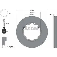 Textar Remschijf 93145611, 1 stuk