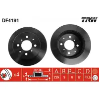 TRW DF4191 Remschijf