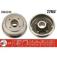TRW Remtrommel, 1 stuk DB4245