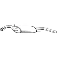 Bosal Einddemper 279-483 Bosal voor o.a. VOLKSWAGEN