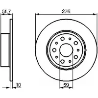 Bosch Remschijf 0 986 478 463 achter, volledig, 1 Stuk