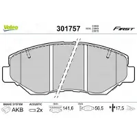 Valeo 301757 Remblokken