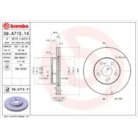 Brembo 09.A713.11 Remschijf