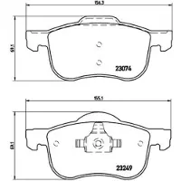 Brembo Remblokset P 86 020, voor