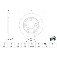 Bosch Remschijf 0 986 479 G29 achter, volledig, 1 Stuk