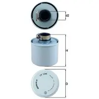 MAHLE ORIGINAL LX 1245 Luchtfilter