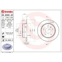Brembo 08.9580.21 Remschijf