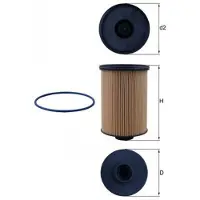 MAHLE ORIGINAL KX 659D Brandstoffilter