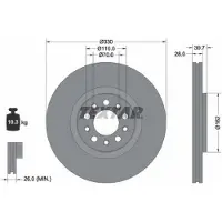 Textar Remschijf PRO 92351103, 1 stuk