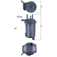 MAHLE ORIGINAL Brandstoffilter KL 632D