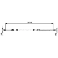 Bosch Trekkabel, parkeerrem 1 987 477 993