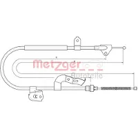 METZGER Trekkabel, parkeerrem 10.4510