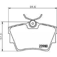 Hella 8DB 355 010-761 Remblokken