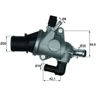 MAHLE ORIGINAL TI 163 88 Thermostaat, koelvloeistof