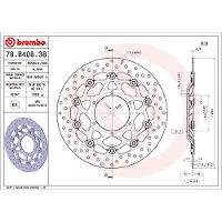Brembo Remschijven met ECE R90-goedkeuring VOOR, ZWEVEND, M.ABE