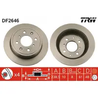 TRW DF2646 Remschijf