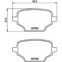 Hella Remblokkenset, schijfrem 8DB 355 039-911