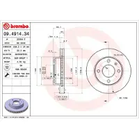 Brembo Remschijf 09.4914.34