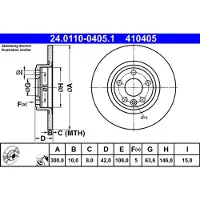 Ate 24.0110-0405.1 Remschijf