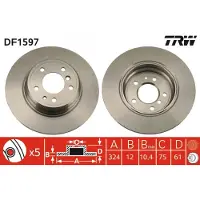 TRW DF1597 Remschijf