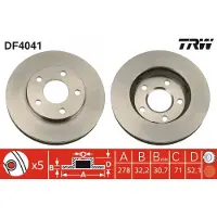 TRW DF4041 Remschijf