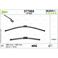 Valeo Wisserblad Silencio 577988, 580/380mm, Voor, 2 Stuk