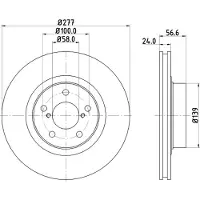 HELLA PAGID Remschijf 8DD 355 129-421