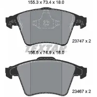 Textar Remblokset 2374702, voor