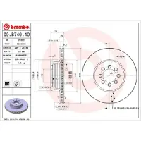 Brembo 09.B749.40 Remschijf
