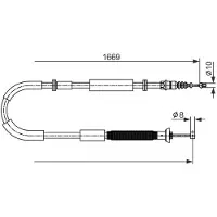 Bosch Trekkabel, parkeerrem 1 987 482 588
