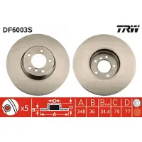 TRW DF6003S Remschijf