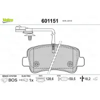 Valeo 601151 Remblokken