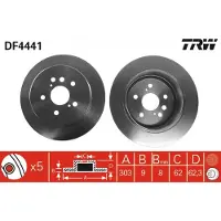 TRW DF4441 Remschijf