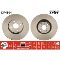 TRW DF4804 Remschijf