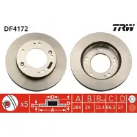 TRW DF4172 Remschijf