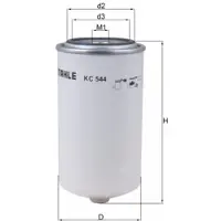 MAHLE ORIGINAL KC 544 Brandstoffilter