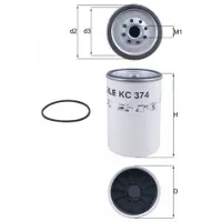 MAHLE ORIGINAL KC 374D Brandstoffilter