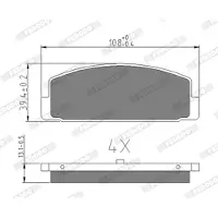 FERODO Remblokken set FDB372 Ferodo voor o.a. MAZDA