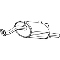 Bosal Einddemper 163-729 Bosal voor HONDA CRX III (EH, EG) bouwjaar 1992.03-1998.12
