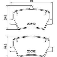 Hella 8DB 355 039-391 Remblokken