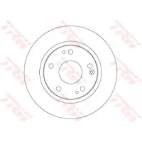 TRW Remschijf DF6704 achter, compleet, sterk gecarboniseerd, 1 stuk
