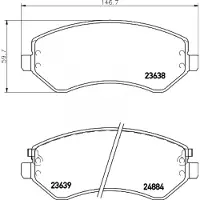 Hella Remblokkenset, schijfrem 8DB 355 010-051