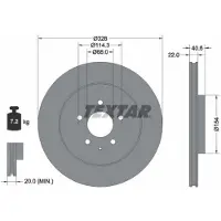 Textar Remschijf PRO 92349003, 1 stuk