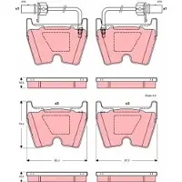 TRW Remblokken set GDB1507 TRW voor o.a. AUDI, LAMBORGHINI, VOLKSWAGEN