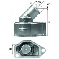 MAHLE ORIGINAL TI 9 87 Thermostaat, koelvloeistof